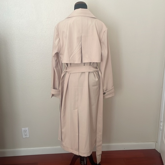 New Beware Bagatelle Collection Beige Tan Natural Trench Coat - Picture 11 of 17